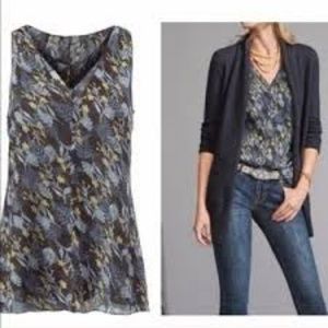 CAbi 3450 Layered Fern Sleeveless Blouse